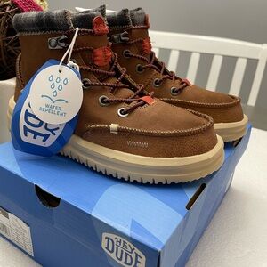 Hey Dude Kids Brown Water Repellent J1 Shoes